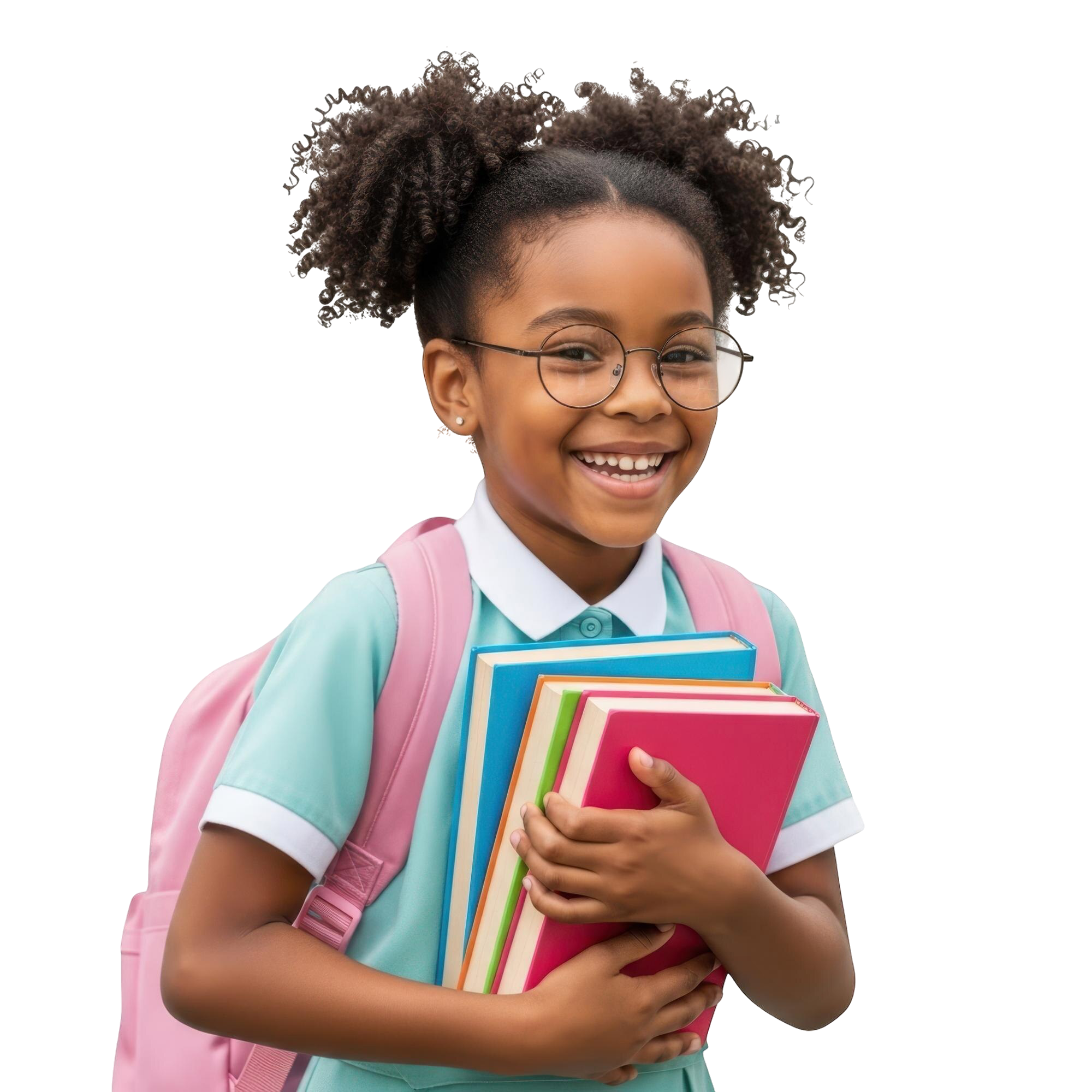 Student ready for school